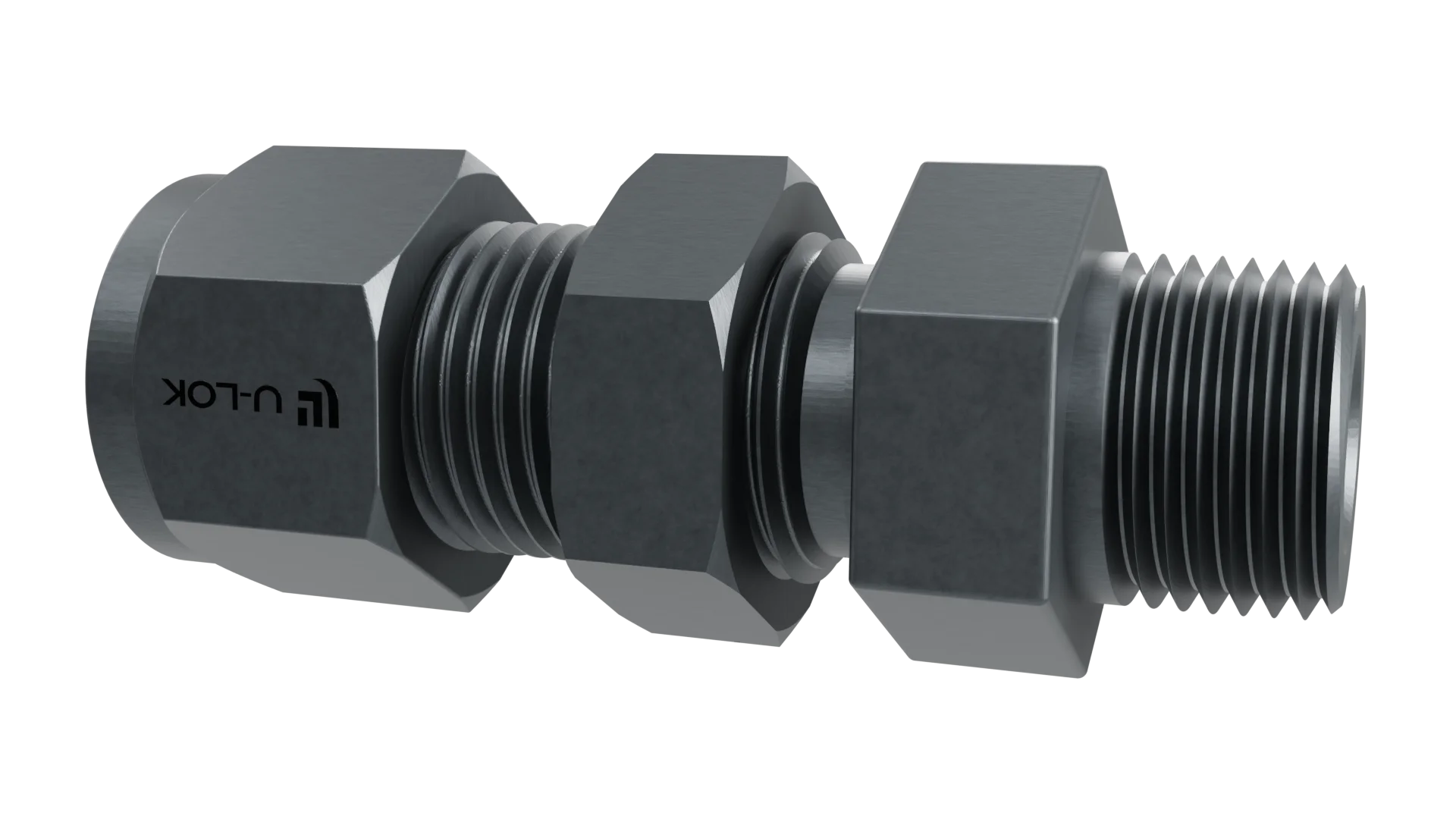 Штуцер с наружней резьбой и монтажной гайкой