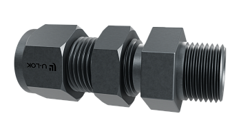 Штуцер с наружней резьбой и монтажной гайкой